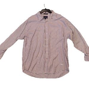 Daniel Cremieux Men's Casual Checkered Shirt - Red and White